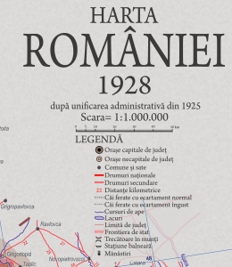 Harta României Mari - prezentare și legendă