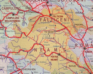 Harta României Mari 1928 - detaliu